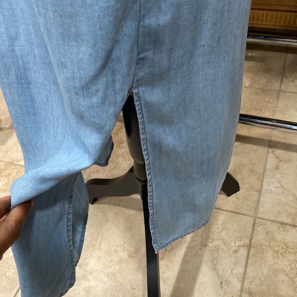 Cloth And Stone Chambray Belted Dress 👗 Size Large - Picture 11 of 13